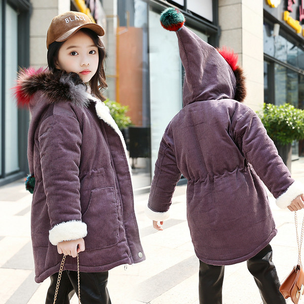 Κομψό παιδικό μπουφάν με απαλή επένδυση και κουκούλα σε τρία χρώματα