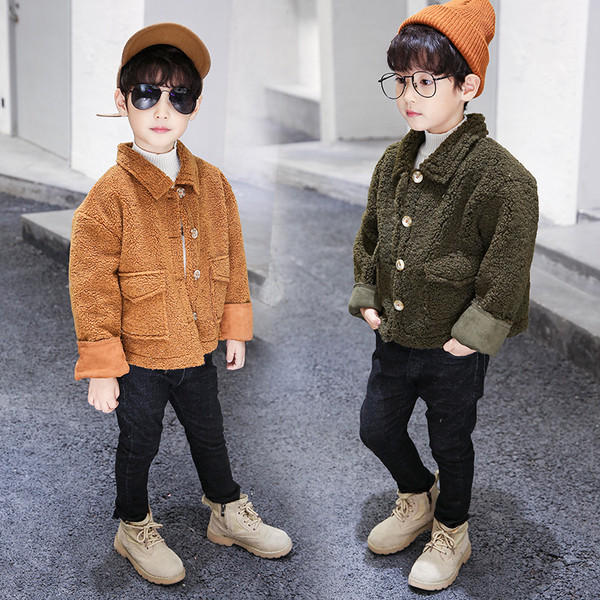 Детско меко яке за момчета с меко покритие в два цвята