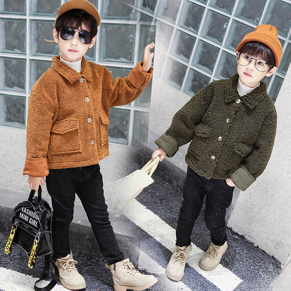 Детско меко яке за момчета с меко покритие в два цвята