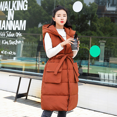 ХИТ Стилен дамски елек разкроен модел с джобове и качулка в няколко цвята