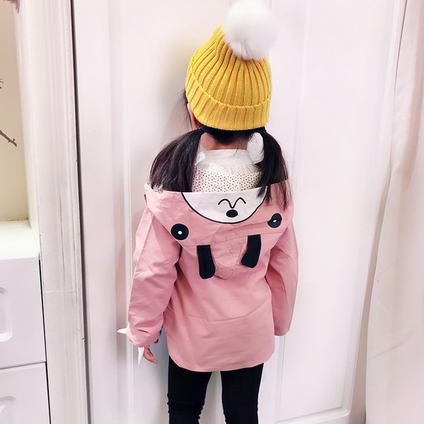 Geaca de copii pentru fete cu element 3D in doua culori