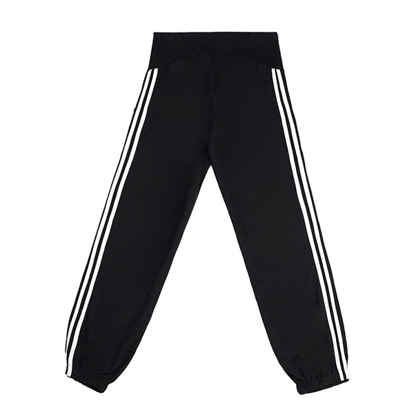 Sportnadrág terhes nőknek fekete és rózsaszín szegéllyel