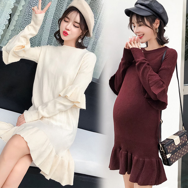 Стилна рокля за бременни жени в три цвята