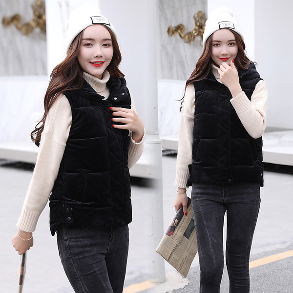 Vesta moderna de dama cu gluga model scurta in roz, maro si negru