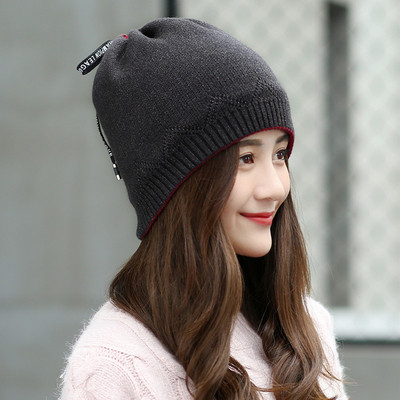 Mодерна дамска шапка с връзки в четири цвята