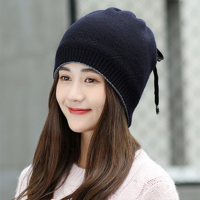 Mодерна дамска шапка с връзки в четири цвята