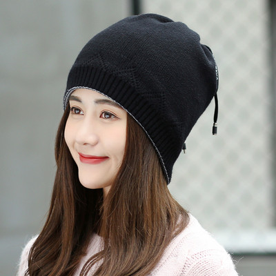 Mодерна дамска шапка с връзки в четири цвята