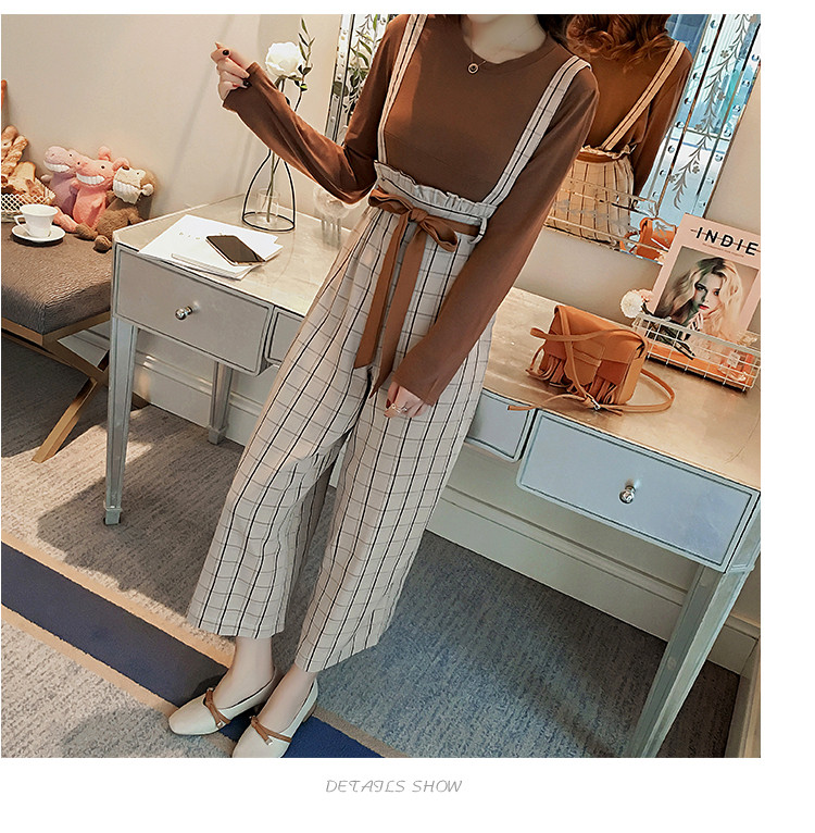 Καθημερινό γυναικείο σετ για έγκυες γυναίκες σε δύο μέρη - πουλόβερ και φόρμες 