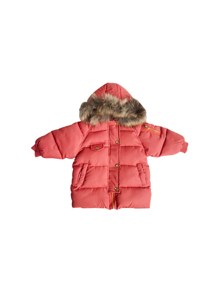 Модерно зимно детско яке за момчета с качулка и пух в два цвята