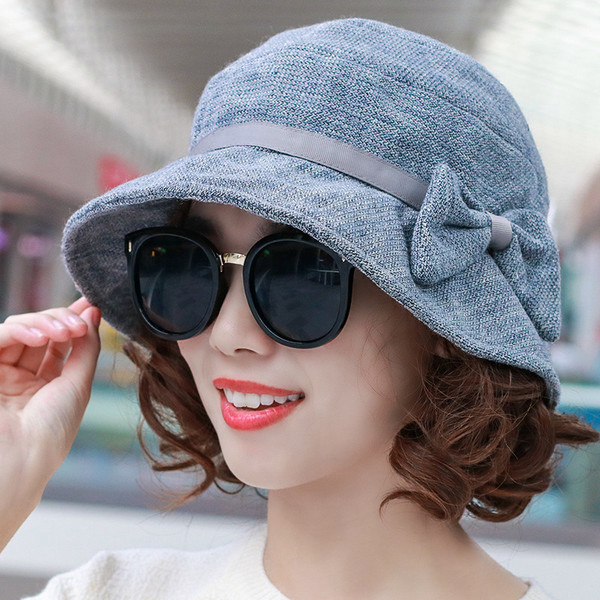 Κομψό γυναικείο καπέλο με κορδέλα σε διάφορα χρώματα