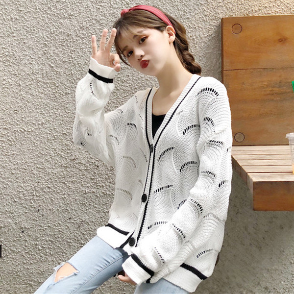 Vestă modernă pentru femei tricotată în trei culori