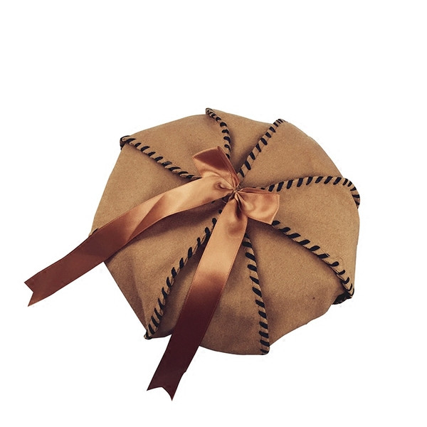 Palarie eleganta de dama cu panglica in patru culori