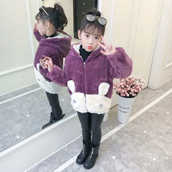 Hanorac pentru copii din puf pentru fete cu element 3D