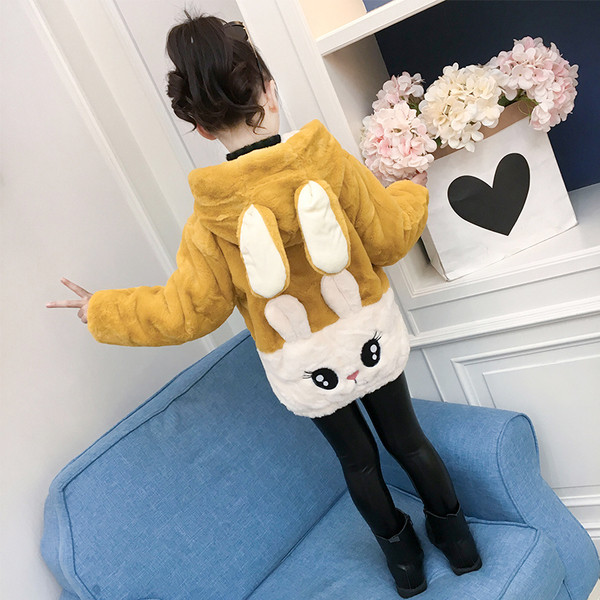 Hanorac pentru copii din puf pentru fete cu element 3D