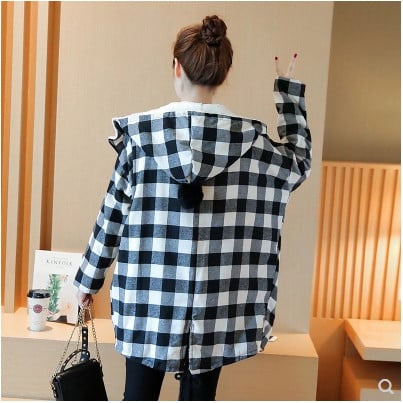 Μπουφάν  για έγκυες γυναίκες με τσέπες σε δύο χρώματα