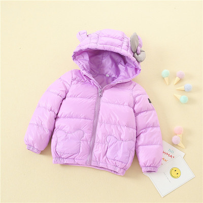 Детско яке за момичета с 3D елемент в четири цвята