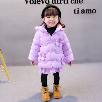 Модерно детско яке за момичета с 3D елементи в няколко цвята