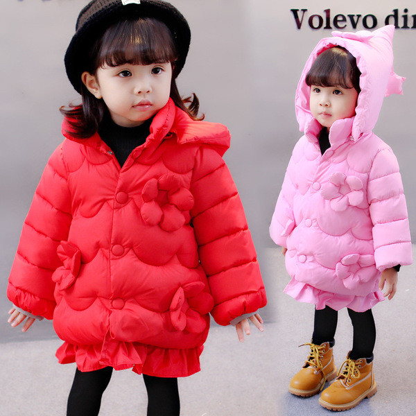 Модерно детско яке за момичета с 3D елементи в няколко цвята