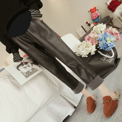 Άνετα παντελόνια για έγκυες κυρίες με οικολογικό δέρμα