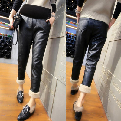 Άνετα παντελόνια για έγκυες κυρίες με οικολογικό δέρμα