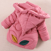 Детско яке за момичета с 3D елемент в четири цвята