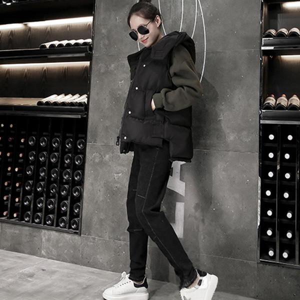 Vesta casual dama model scurta cu gluga in doua culori