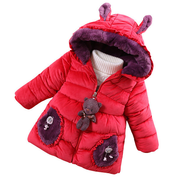 Geaca pentru copii cu buzunare si element 3D in patru culori