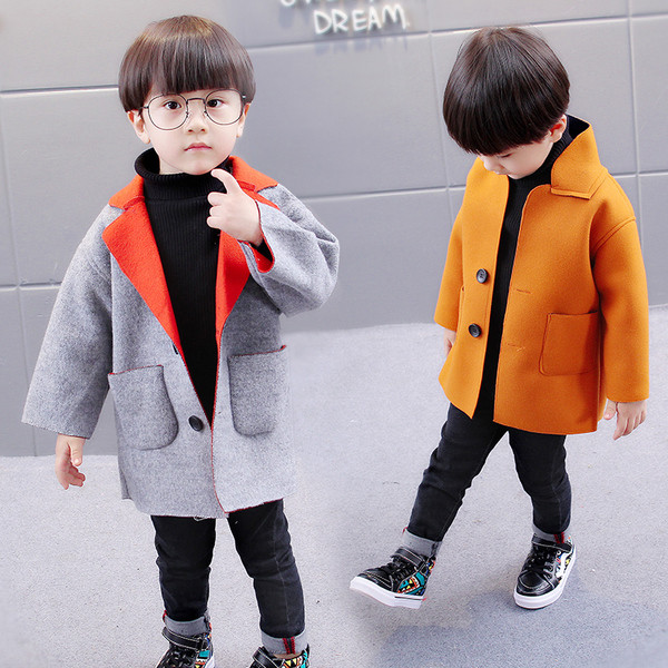 Palton modern pentru copii pentru baieti in doua culori