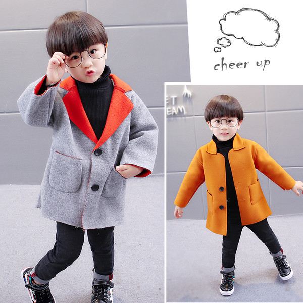 Palton modern pentru copii pentru baieti in doua culori