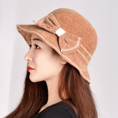 Palarie moderna de dama in patru culori cu panglica