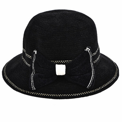 Palarie moderna de dama in patru culori cu panglica