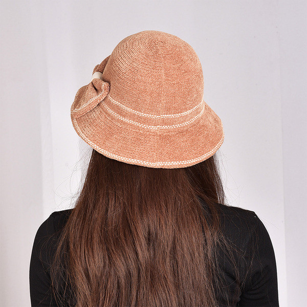 Palarie moderna de dama in patru culori cu panglica