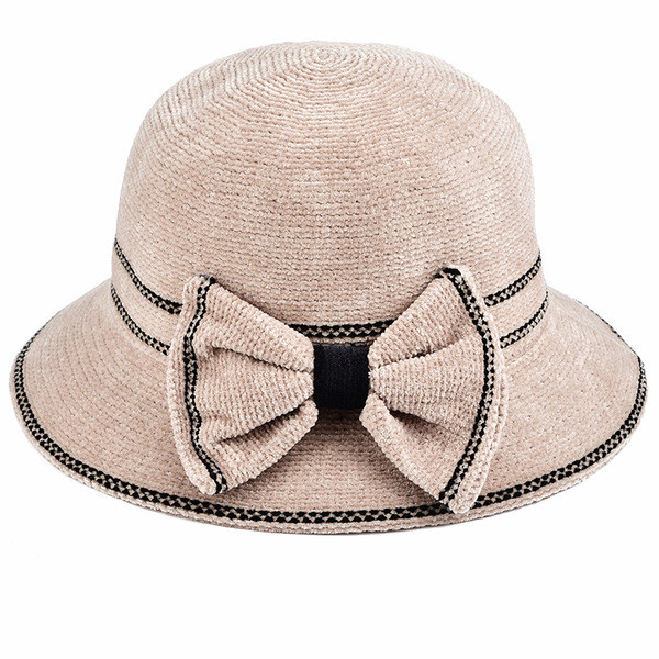 Palarie moderna de dama in patru culori cu panglica