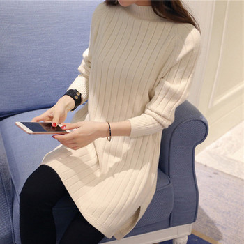 Дълъг пуловер за бременни жени в четири цвята