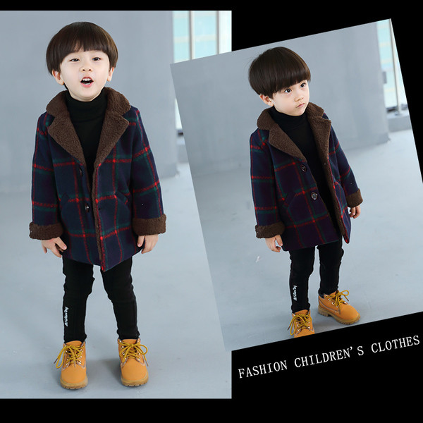 Palton modern pentru copii pentru baieti cu captuseala moale