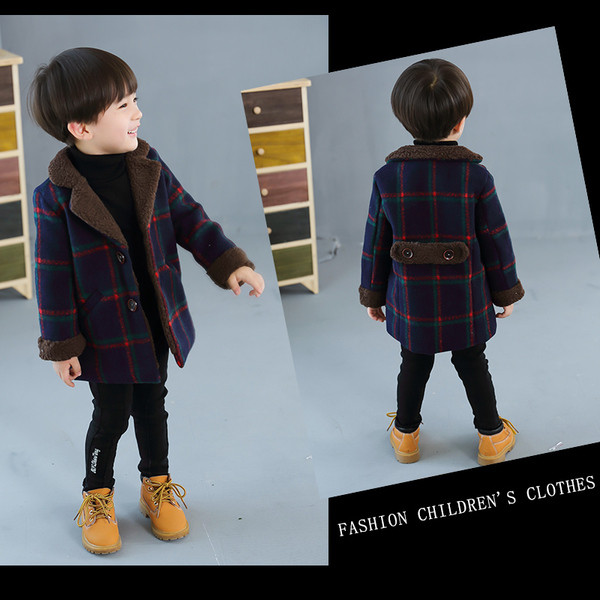 Palton modern pentru copii pentru baieti cu captuseala moale