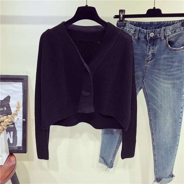 Cardigan scurt, elegant, pentru femei, în trei culori