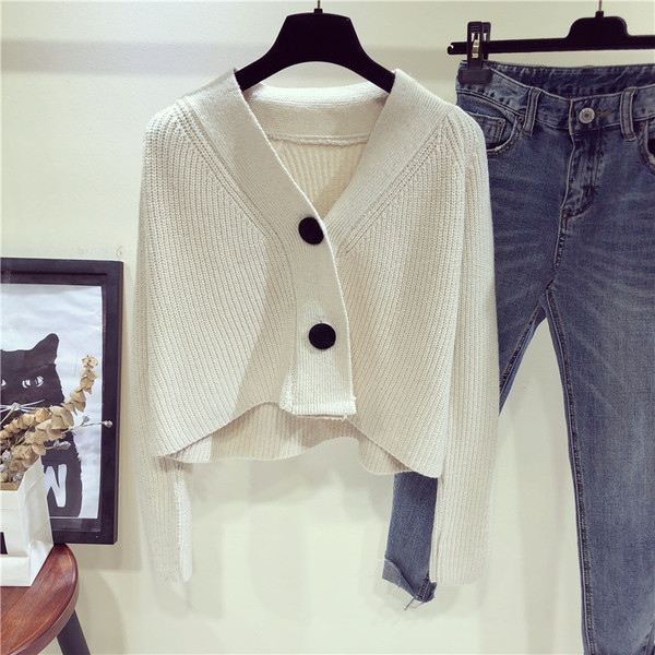 Cardigan scurt, elegant, pentru femei, în trei culori