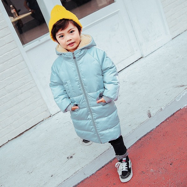 Μακρύ παιδικό μπουφάν κατάλληλο για κορίτσια και αγόρια σε διάφορα χρώματα