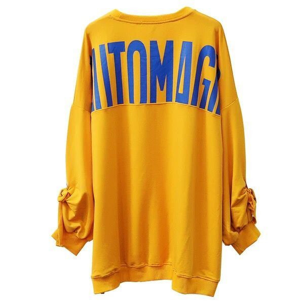 Суичър за бременни жени с надпис и връзки в три цвята