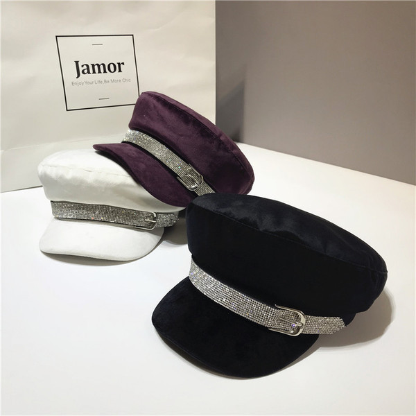 Palarie moderna de dama cu catarama in trei culori