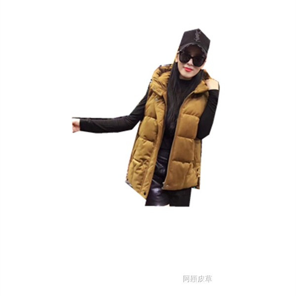 Ежедневен дамски елек къс модел с качулка в няколко цвята 