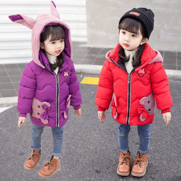 Geaca pentru copii la moda pentru fete cu elemente 3D in mai multe culori