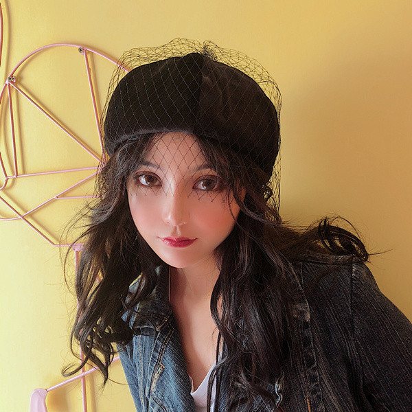 Palarie eleganta de dama cu plasa in mai multe culori