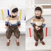 Pulover moale pentru copii pentru baieti cu guler inalt