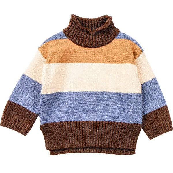 Pulover moale pentru copii pentru baieti cu guler inalt