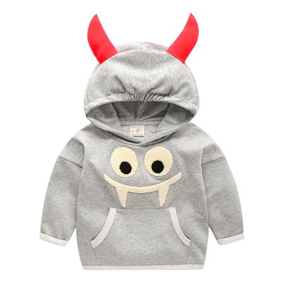 Hanorac modern pentru copii pentru baieti cu decor 3D in doua culori