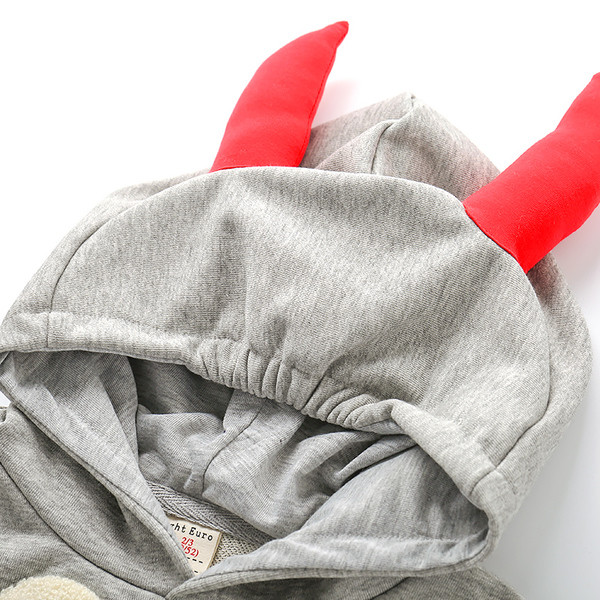 Hanorac modern pentru copii pentru baieti cu decor 3D in doua culori