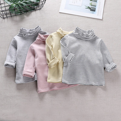 Раирана детска блуза за момичета тип-поло в няколко цвята 