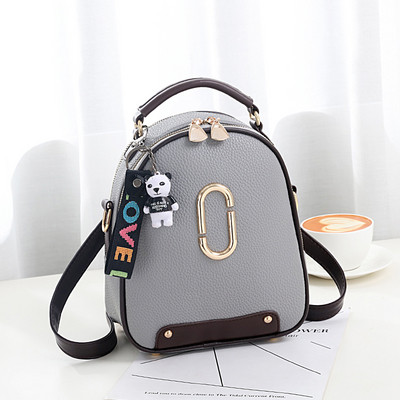 Rucsac de dama de zi cu zi cu element decorativ in mai multe culori